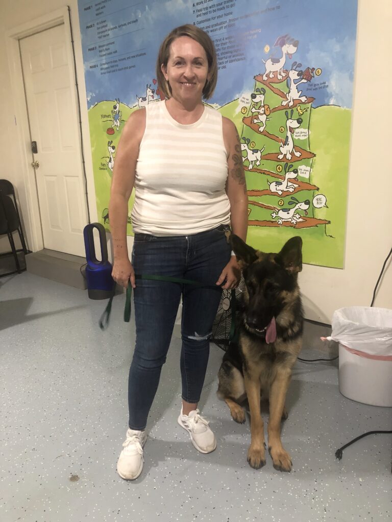 Shauna and German Shepherd